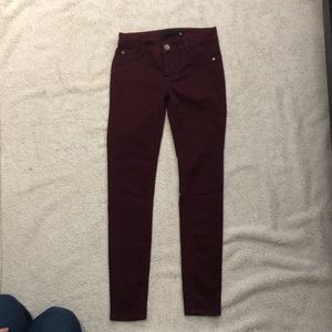 Burgundy jeans